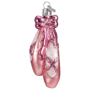 Old World Christmas Ballet Toe Shoes Glass Blown Ornament