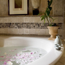 Master Bath - Travertine Border Ideas