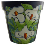 Color y Tradicion - Mexican Ceramic Flower Pot Planter Folk Art Pottery Handmade Talavera 40 - Mexican Talavera Pot Planter
