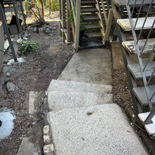 Steep backyard low cost landscaping ideas