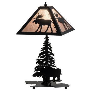 21 High Lone Moose Table Lamp