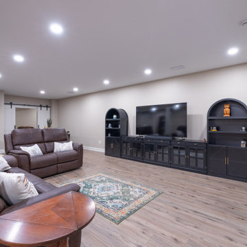 Basement Remodel with Family Room, Craft Studio, and More