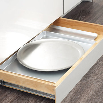 Toekick Drawer with Push-to-Open Guides