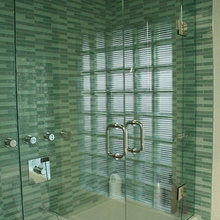 frameless tub enclosure