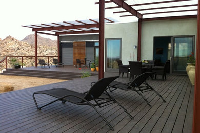 Deck - modern deck idea in Los Angeles with a pergola