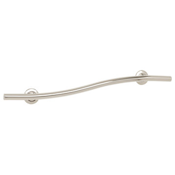 Wave Design Shower Grab Bar, Satin Stainless, 36"