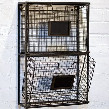 Double Metal Tilt Out Wall Pockets