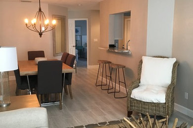 Inspiration for a coastal home design remodel in Miami