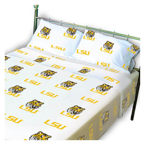 Ncaa Lsu Tigers Bedding Purple Collegiate Comforter Sheets