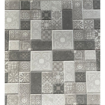 Lazio 12''x 24'' Ceramic Tile for Wall in Dark & Light Grey