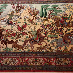 Pure Silk handmade Persian rug as a hanging wall decor - Rugs