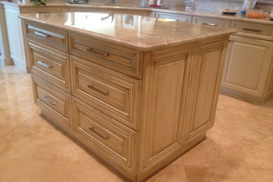 Example of a transitional kitchen design in Miami