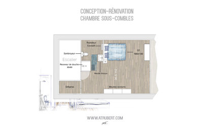 Conception-rénovation chambre sous-combles