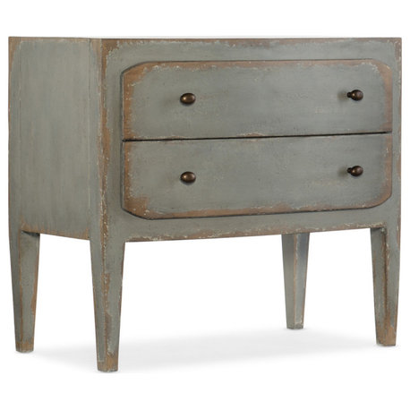 Ciao Bella 2-Drawer Nightstand, Speckled Gray