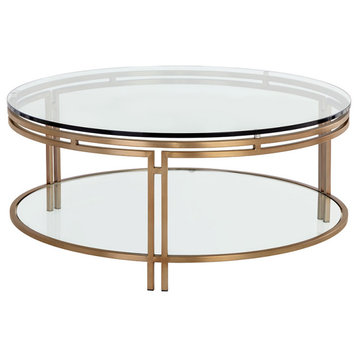 Andros Coffee Table Antique Brass, Gold
