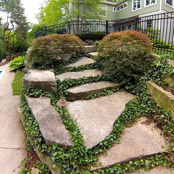 Birmingham MI Custom Stone Walls w/ Pool