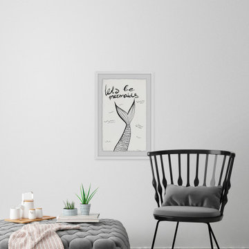 "Let's Be Mermaids" Framed Painting Print