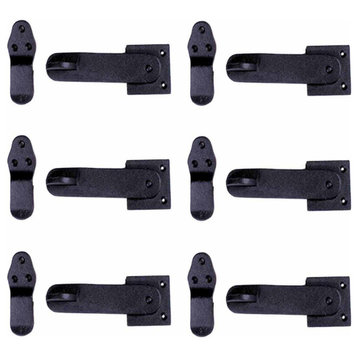 6 Gate Latch Black Wrought Iron 5 3/4 inches by 3 3/8 inches