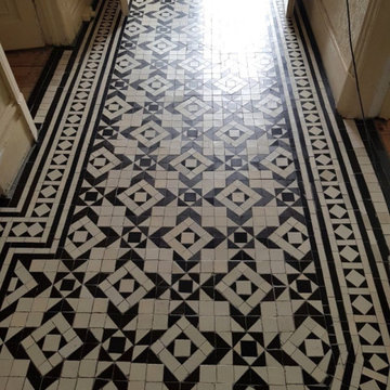 Edwardian Encaustic Tiled Floor Restoration in Cheshunt Hertfordshire