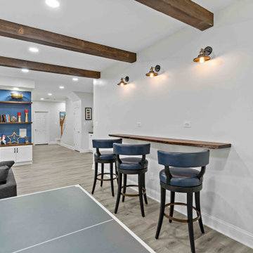 Pristine McLean Kitchen & Basement Remodel Offers Functionality for Large Family