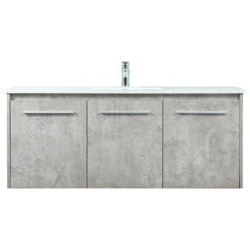 Elegant VF44548MCG 48" Single Bathroom Vanity, Concrete Gray