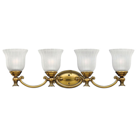 Hinkley Francoise Large Four Light Vanity, Burnished Brass