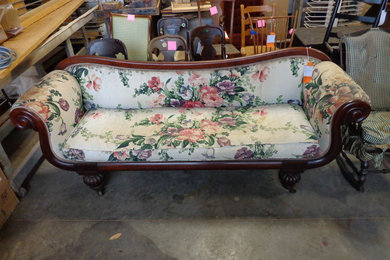 Antique Victoria Sofa Refinished and Reupholstered