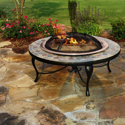 Sky Valley Slate and Copper Mosaic Fire Pit - Fire Pits