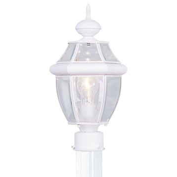 LIVEX LIGHTING 2153-03 1 Light White Outdoor Post Lantern