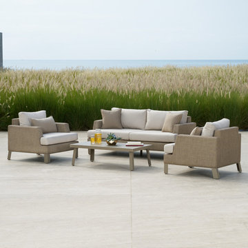 Portofino™ Sling 4pc Loveseat Group - Beige Fennel