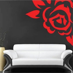 Corner Rose Vinyl Wall Art Design - Products