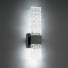 Reflect 18" LED Indoor/Outdoor Wall Light 3000K, Artisan Pressed Glass, Black