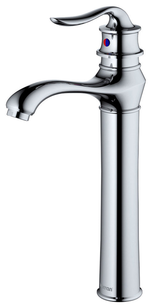 Karran KBF432 1-Hole 1-Handle Vessel Faucet With Pop-up Drain, Chrome