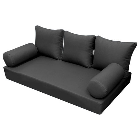 S3 Twin Size 6PC Knife Edge Daybed Mattress Cushion Bolster Complete Set AD003