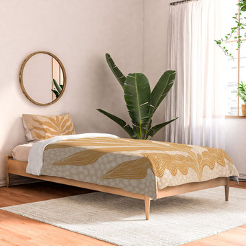 Deny Designs Sewzinski Yellow Seaweed Comforter, Twin Xl