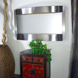 Contempo Luna Horizontal Mirror Wall Fountain - Indoor Fountains