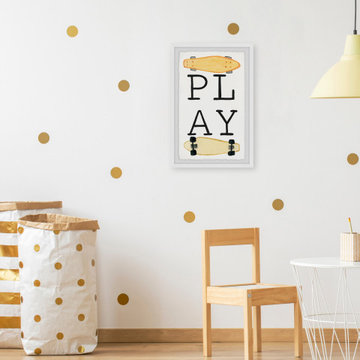"Skateboard Play II" Framed Painting Print