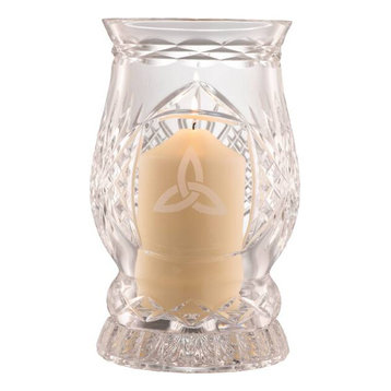 Galway Trinity Knot Hurricane Lamp w/Candle