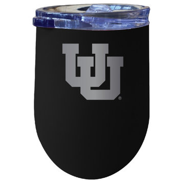 Utah Utes 12 oz Insulated Wine Stainless Steel Tumbler Black