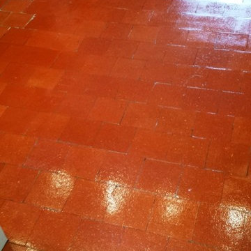 Quarry Tiled Floor Cleaned And Sealed In Ilfracombe