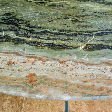 Kitchen Remodel with Showpiece Quartzite Countertop