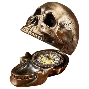 Memento Mori Skull Clock
