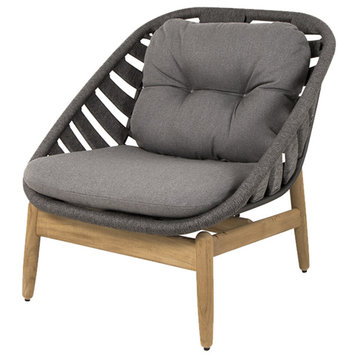 Cane-Line Strington Lounge Chair With Teak Base, 54020Rodgaitgt