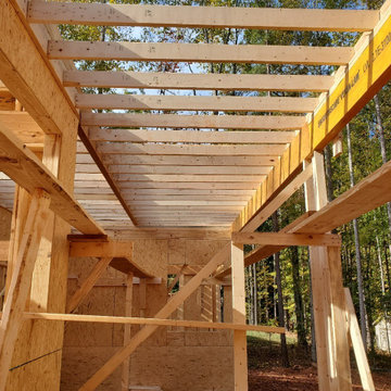 Ceiling framing started