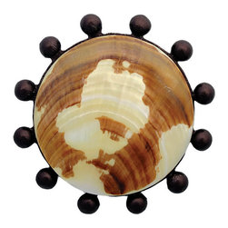 Beaded Round with Natural Shell - Linkasink - Bathroom Sinks