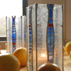 Red White and Blue Hurricane - Candleholders