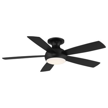 Odyssey Indoor/Outdoor 5-Blade Smart Ceiling Fan 52" Matte Black, LED, Remote