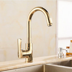 Antique Brass Rotatable Golden Mixer Kitchen Faucet TA139G - Kitchen Faucets