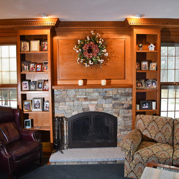 Fireplace with Connecticut Tan - Ledgestone