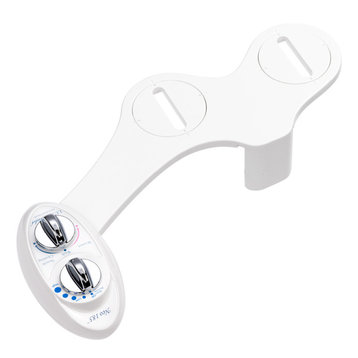 Luxe Neo 185 Dual Nozzle Attachment Bidet, White on White
